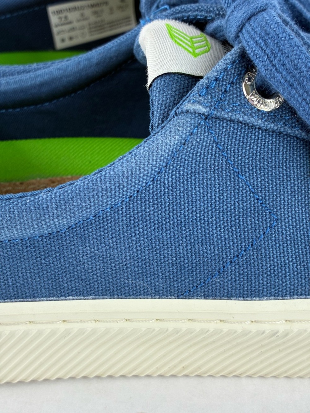 Cariuma‎ Blue Canvas Sneakers Size 7.5 | Casual Lace-Up Eco Shoes - Picture 9 of 9